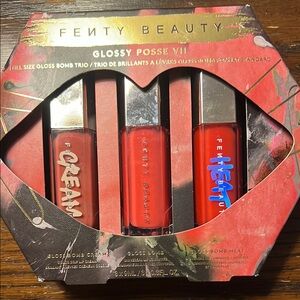 Fenty Beauty Glossy Posse Lip Gloss Trio - Red and Pink